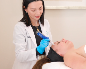 Med Spa in jacksonville nurse microneedling a patient